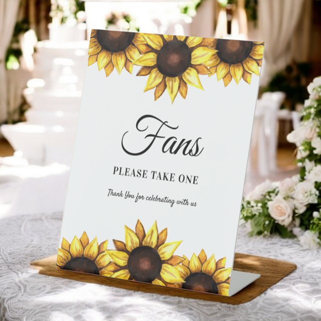 Expositor En L Fanáticos del girasol Boda Rótulo bucal floral (Subido por el creador)