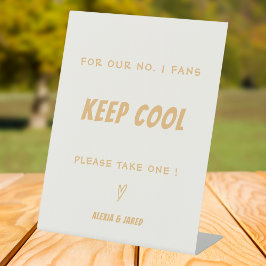 Expositor En L Fans Retro Minimalistas número uno Rótulo Boda