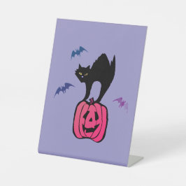 Expositor En L Fantasma Gato Halloween Calabaza Pop Art