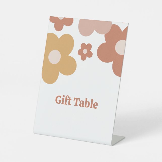 Expositor En L Fantasma Retro Daisies Chica Cumpleaños (Anverso)