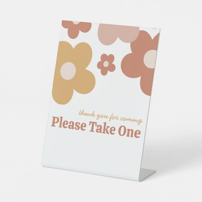 Expositor En L Fantasma Retro Daisies Chica Cumpleaños (Anverso)