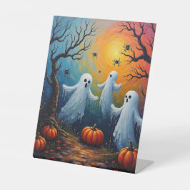 Expositor En L Fantasmas y arañas de Halloween