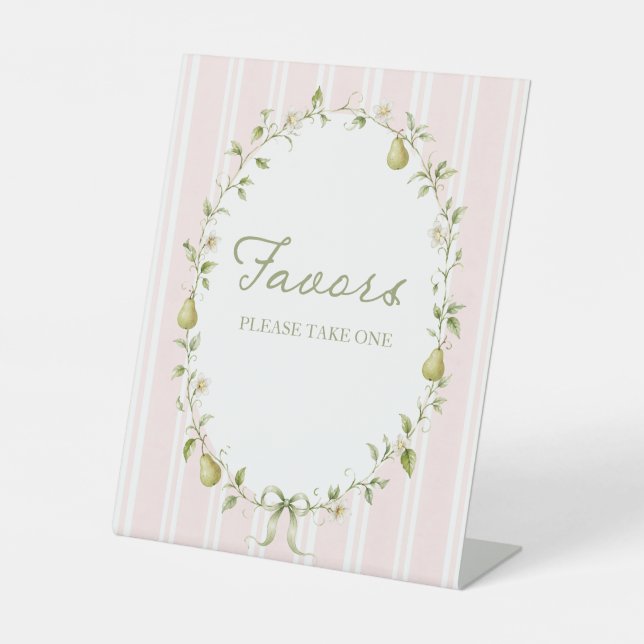 Expositor En L Favor de Boda Perfect Pear (Anverso)