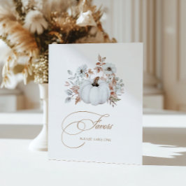 Expositor En L Favor de calabaza blanca otoño