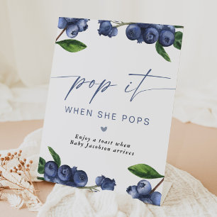 Expositor En L Favor de champán para baby shower 'Pop When She Po