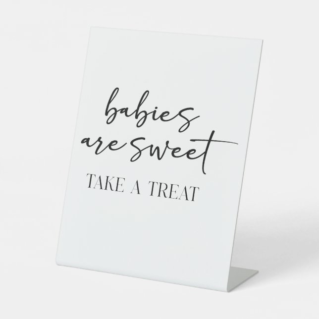 Expositor En L Favor de Cumpleaños de Bebé con Letra Moderna Simp (Anverso)