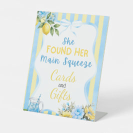 Expositor En L Favor de Ducha de Novia Floral Blue Main Squeeze
