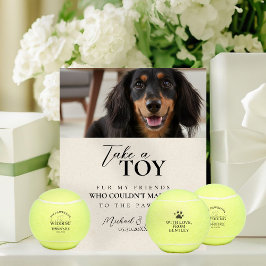 Expositor En L Favor de foto de perro con pelota de tenis para bo