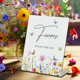 Expositor En L Favor de la ducha de novia con mariposas Wildflowe