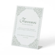 Favor de marco con color verde vintage oscuro orna