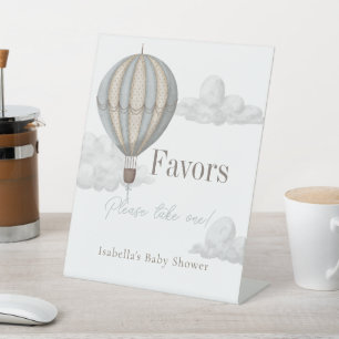 Expositor En L Favor de pedestal para baby shower de niño con glo