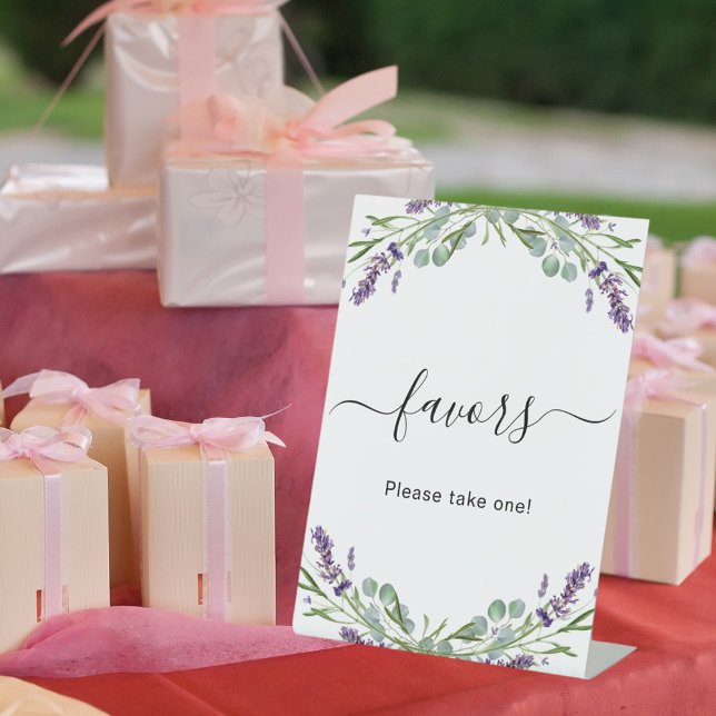Expositor En L Favor fiesta lavender violet floral eucalipto (Subido por el creador)
