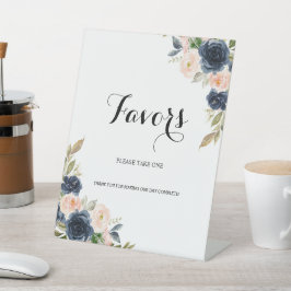 Expositor En L Favor floral de la flor rosada de Rubor de la Mari