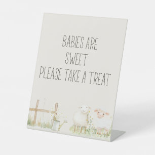 Expositor En L Favor para Baby Shower Amigos de la Pradera Animal