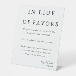 Expositor En L Favor Sign para Boda