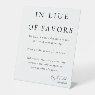 Expositor En L Favor Sign para Boda