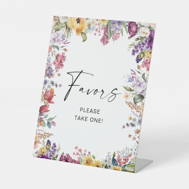 Expositor En L Favorece el Rótulo Jardín Flores Rótulo Pedestal (Anverso)