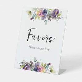 Expositor En L Favores florales de acuarela