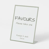 Favoritos de boda con escritura a mano informal ve