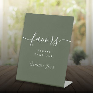 Expositor En L Favoritos de boda de mesa con letra moderna en ver