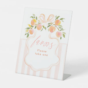 Expositor En L Favoritos para Baby Shower de Rayas con Lazo de Me