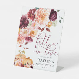 Expositor En L Faye Fall In Love Bridal Shower Welcome Sign
