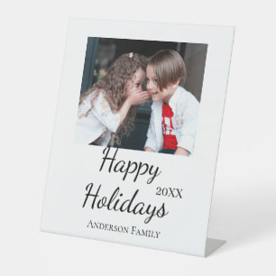Expositor En L Felices vacaciones niños foto de familia regalos m