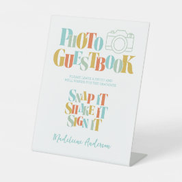 Expositor En L Felicidades Libro de Firmas de Fotos de Graduación