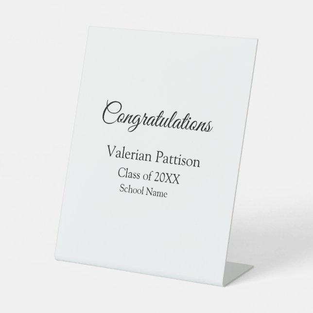 Expositor En L Felicitaciones graduado agregar nombre de escuela  (Anverso)