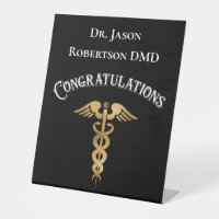 Felicitaciones Odontología Dentista Gold Caduceus