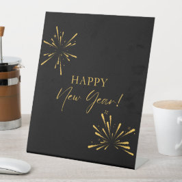 Expositor En L Feliz Año Nuevo minimalista fuegos artificiales ne