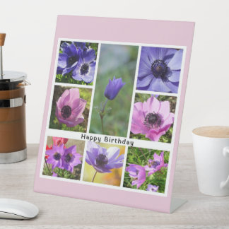 Expositor En L Feliz Cumpleaños Anemone Collage de Fotos