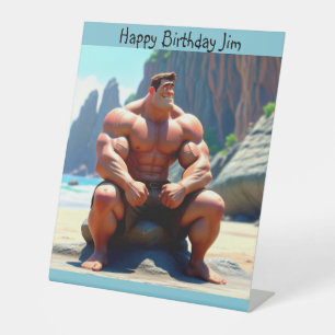 Expositor En L Feliz cumpleaños Muscleman