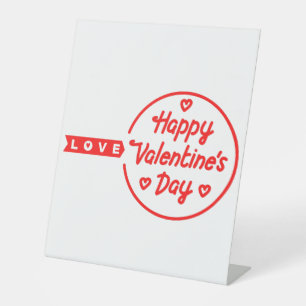 Expositor En L Feliz Día de San Valentín amor Rótulo Pedestal