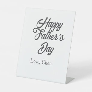 Expositor En L Feliz día del padre gris nombre amor mejor papá de