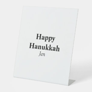 Expositor En L Feliz Hanukkah tu nombre imagen de texto editable