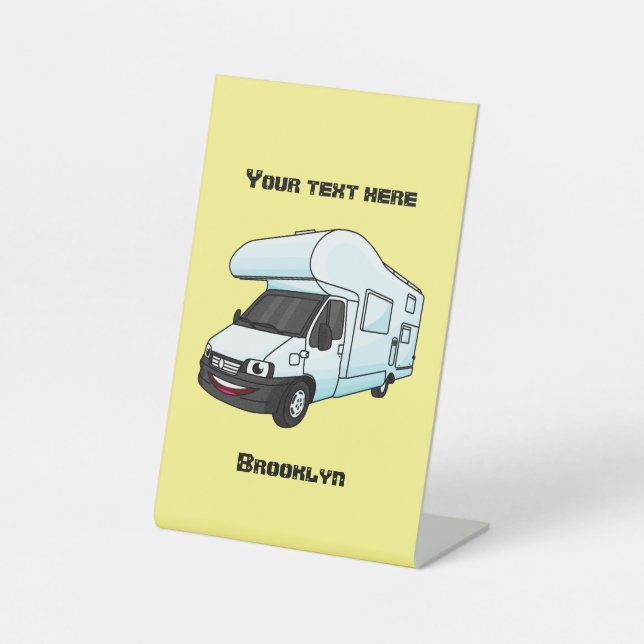 Expositor En L Feliz ilustracion personalizado de camperán (Anverso)