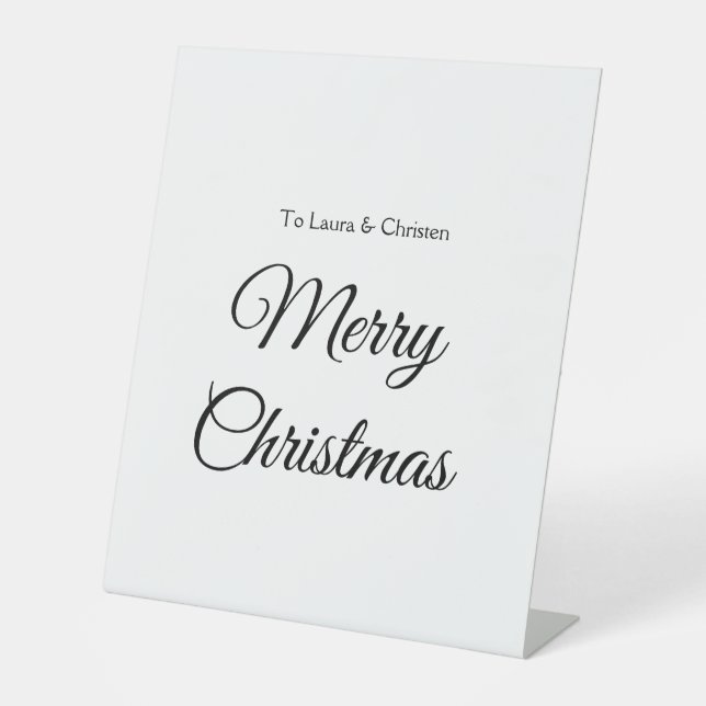 Expositor En L Feliz Navidad añadir nombre de texto personalizado (Anverso)