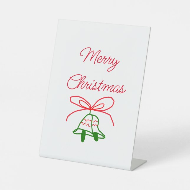 Expositor En L Feliz Navidad arcos rojos con campanas de jingle v (Anverso)