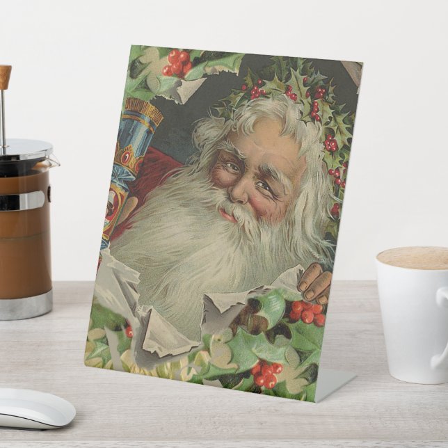 Expositor En L Feliz Navidad Santa Claus Clásico antiguo (In Situ)