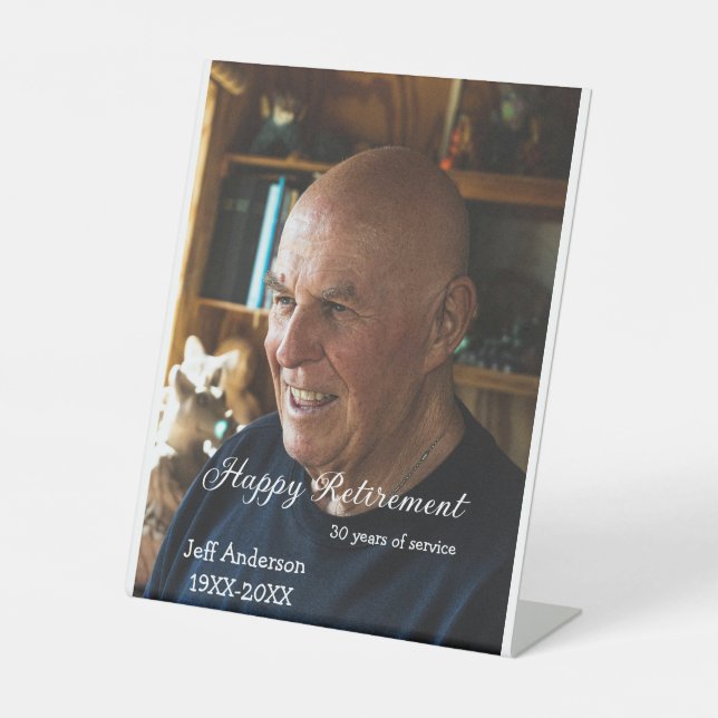 Expositor En L Feliz retiro añada nombre foto años de servicio o (Anverso)