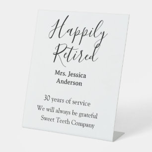 Expositor En L Feliz retiro añadir nombre años de servicio jubila