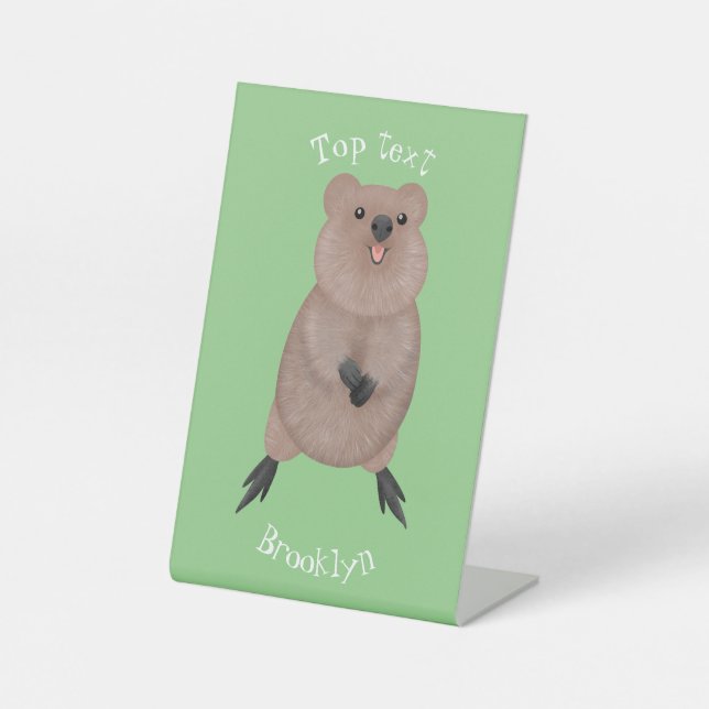 Expositor En L Feliz y lindo diseño de personalizados de quokka (Anverso)