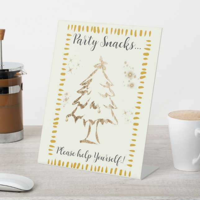 Expositor En L Festividades de Navidades de oro Fiestas Snacks (In Situ)