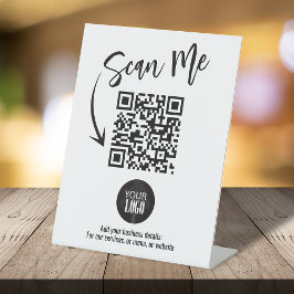 Expositor En L Ficha profesional Código QR Modelo de logotipo mod