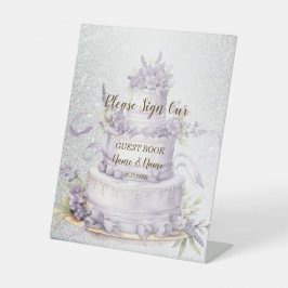 Expositor En L Fiesta Cake Lavender Floral acuarela Elegante