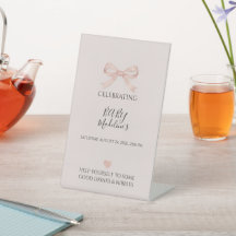 Fiesta de Baby Shower Coquette con Lazo Rosa