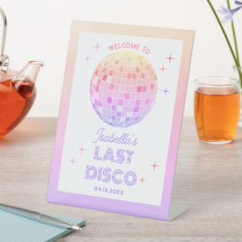 Expositor En L Fiesta de Bachelorette de la bola de disco rosa de