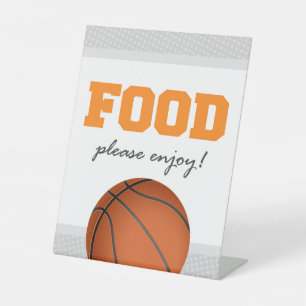 Expositor En L Fiesta de baloncesto Rótulo de comida por cumpleañ