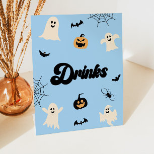 Expositor En L Fiesta de bebidas espeluznantes de Blue Halloween